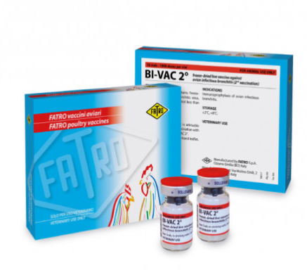 BI-VAC 2° – Veterinary Live Attenuated Vaccine for Infectious Bronchitis (Massachusetts H120 + Dutch Strains) in Poultry | Fatro | Maida Medicine