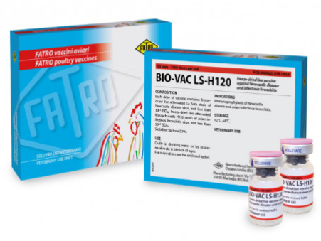 BIO-VAC LS-H120 – Veterinary Live Attenuated Newcastle Disease Virus (La Sota + H120 Strains) Vaccine for Poultry | Fatro | Maida Medicine